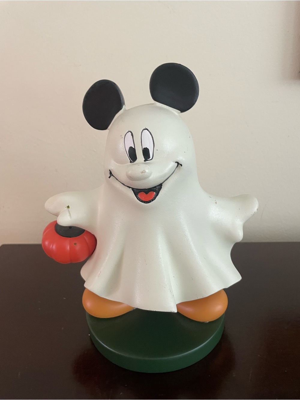 Disney White Glow in The Dark Ghost Mickey Figurine Shoes